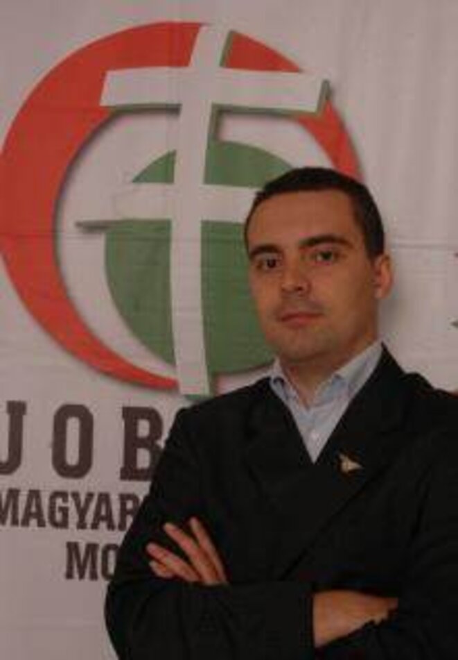 Gabor Vona, président de Jobbik et de la Garde. Gabor Vona, président de Jobbik et de la Garde.